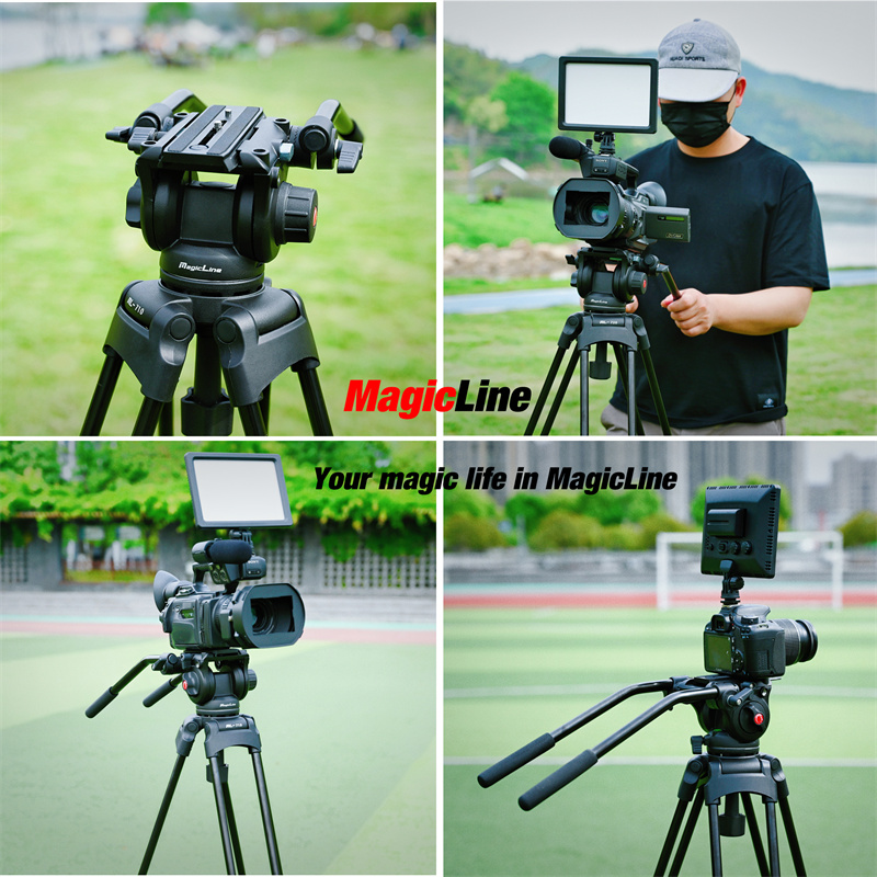 70.9 inch Video Tripod with 75mm Bowl Fluid Head K09