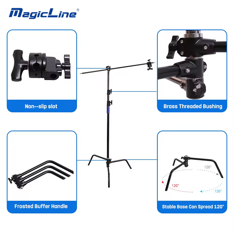 MagicLine Black Light C Stand with Boom Arm (40 In04