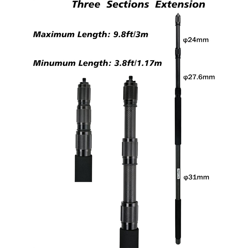 MagicLine Carbon Fiber Microphone Boom Pole 9.8ft03