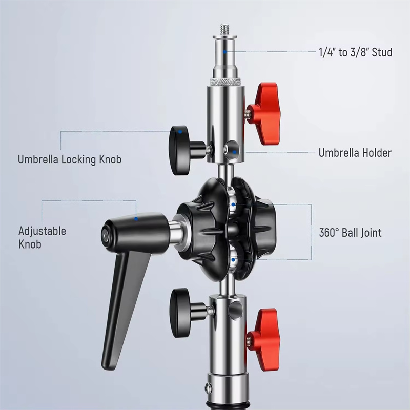 MagicLine Heavy Duty Light Stand Head Adapter Doub02