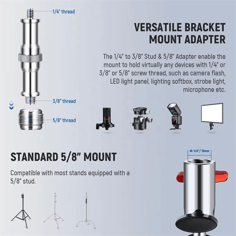 MagicLine Heavy Duty Light Stand Head Adapter Doub05