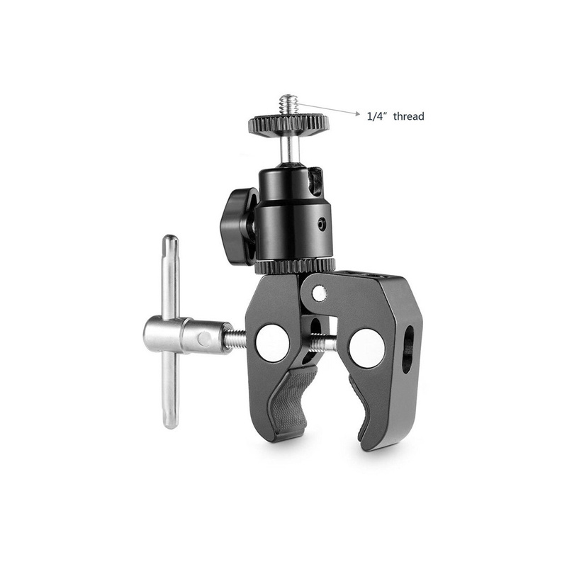 MagicLine Super Clamp Mount with 1 4  Screw Ball H02