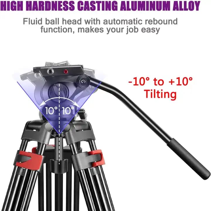 Ultimate Professional Video Tripod Kit With Non-slip Horse Leg detail (2)